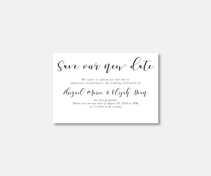 Script Wedding Postcard