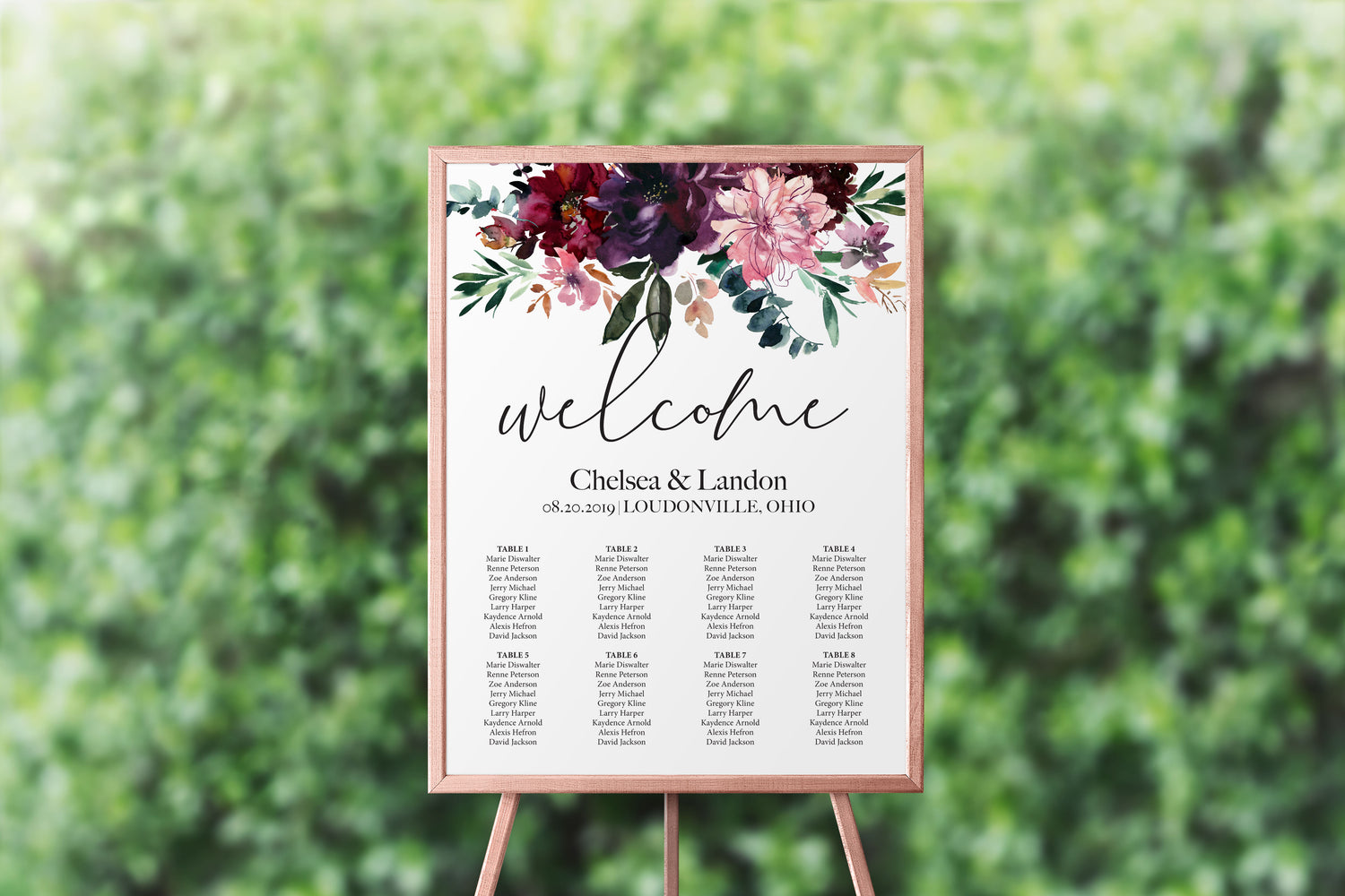 Wildflower Seating Chart